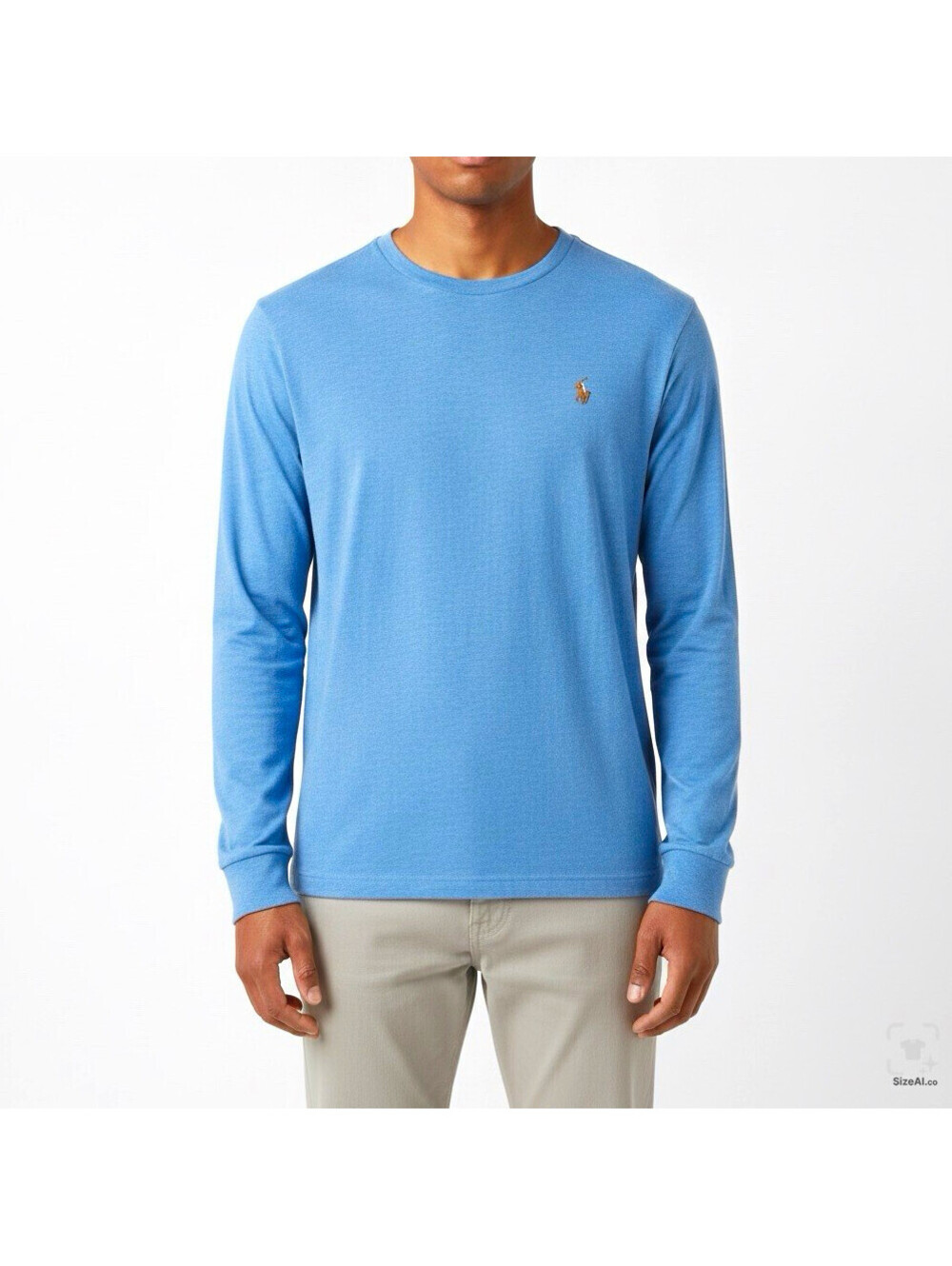 Polo Ralph Lauren Custom Slim Fit Polo Pony Logo Cotton Knit Tee Blue XL